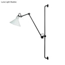 GobekUsa Modern 1-Head Sconce Lighting with Metal Shade - Red/Yellow Conical Wall Mount Lamp for Bedside