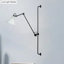 GobekUsa Modern 1-Head Sconce Lighting with Metal Shade - Red/Yellow Conical Wall Mount Lamp for Bedside