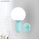 GobekUsa Modern 1-Light Metallic Wall Lamp with Orb Shade - Perfect for Balcony and Kitchen