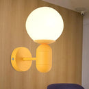 GobekUsa Modern 1-Light Metallic Wall Lamp with Orb Shade - Perfect for Balcony and Kitchen