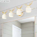 GobekUsa Modern 2/3/4-Light White Cylindrical Vanity Lighting with Antler Design - Natural Light, LED Wall Mounted Fixture
