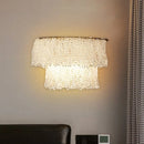 GobekUsa Modern 2-Light Crystal Bead Sconce Lamp Wall Lighting in Gold