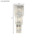 GobekUsa Modern 3-Head Wall Sconce Light with Clear Glass Shades - Stylish Prismatic Design - Wall Mounted Lamp