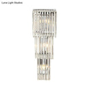 GobekUsa Modern 3-Head Wall Sconce Light with Clear Glass Shades - Stylish Prismatic Design - Wall Mounted Lamp