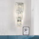 GobekUsa Modern 3-Head Wall Sconce Light with Clear Glass Shades - Stylish Prismatic Design - Wall Mounted Lamp