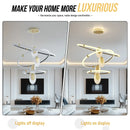 GobekUsa Modern 3-Layer LED Chandelier Pendant Light