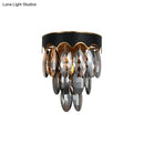 GobekUsa Modern 3-Layer Black Wall Mount Lighting: Beveled K9 Crystal Wall Sconce with 2 Lights for Bedside