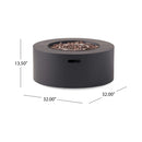 Alora Modern 32" 40K BTU Round Iron Propane Fire Pit (SAK29102)