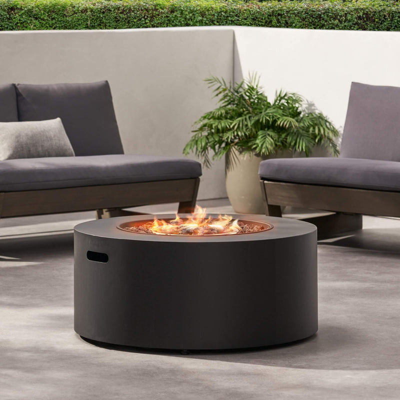 Alora Modern 32" 40K BTU Round Iron Propane Fire Pit (SAK29102)