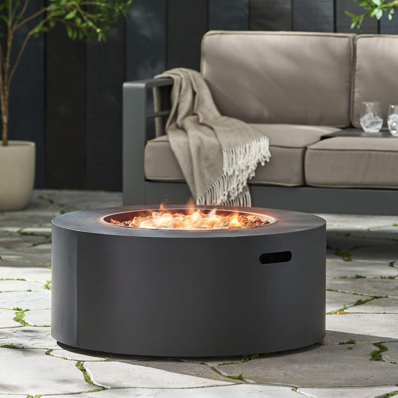 Alora Modern 32" 40K BTU Round Iron Propane Fire Pit (SAK29102)