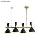 GobekUsa Modern 4-Light Funnel Ceiling Pendant, Metal Island Lighting for Dining Room