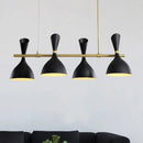 GobekUsa Modern 4-Light Funnel Ceiling Pendant, Metal Island Lighting for Dining Room