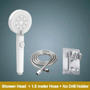 Modern 5-function shower head bathroom sprayer in white silver & black by Decorbites