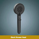 Modern 5-function shower head bathroom sprayer in white silver & black by Decorbites
