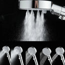 Modern 5-function shower head bathroom sprayer in white silver & black by Decorbites