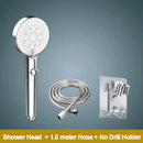 Modern 5-function shower head bathroom sprayer in white silver & black by Decorbites