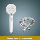 Modern 5-function shower head bathroom sprayer in white silver & black by Decorbites