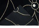 Modern 6x8 Black and Gold Wool and Silk Hand Woven Rug | HL3