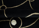 Modern 6x8 Black and Gold Wool and Silk Hand Woven Rug | HL3