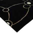 Modern 6x8 Black and Gold Wool and Silk Hand Woven Rug | HL3