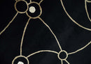 Modern 6x8 Black and Gold Wool and Silk Hand Woven Rug | HL3