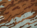 Modern 6x9 Gray, Ivory and Brown Abstract Hand Tufted Wool Area Rug by The Rug Decor