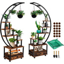 GobekUsa Modern 71” Tall Indoor Plant Stand with Lockable Wheels