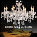 GobekUsa Crystal K9 Chandelier: Modern 8-Arm LED Bedroom & Living Room Lighting