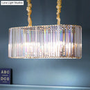 GobekUsa Modern 8-Head Clear Crystal Island Pendant Light for Dining Room