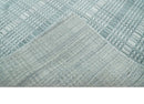 Ivory and Gray Striped Hand-Woven Wool Area Rug 8x10 - Scandinavian Flatwoven Design