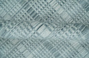 Modern 8x10 Hand Made striped Ivory, silver and Gray Scandinavian Blended Wool Flatwoven Area Rug | KE2