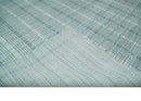 Modern 8x10 Hand Made striped Ivory, silver and Gray Scandinavian Blended Wool Flatwoven Area Rug | KE2
