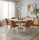 Blended Wool Area Rug 8x10 Olive White Brown Striped Flatwoven Scandinavian
