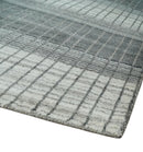 Hand Woven Blended Wool Flatwoven Area Rug 8x10 Scandinavian Striped Ivory Gray Brown