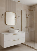 Square Gold Mirror - Handmade Brass unlacquered Brass Mirror