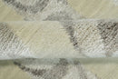 Modern Abstract 2x3 Beige and Gray Hand Knotted Entryway Wool and Silk Area Rug | TRD3367123