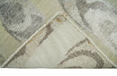 Beige and Gray Modern Abstract Hand Knotted Area Rug 2x3 Wool Bamboo Silk Fibers