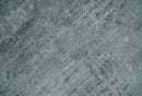 Modern Abstract 5.9x8.5 Silver, Beige and Charcoal Hand Knotted bamboo Silk Area Rug