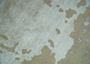 Modern Abstract 8x10 Beige, Ivory and Gray Hand Knotted Bamboo Silk and Wool Area Rug by The Rug Decor