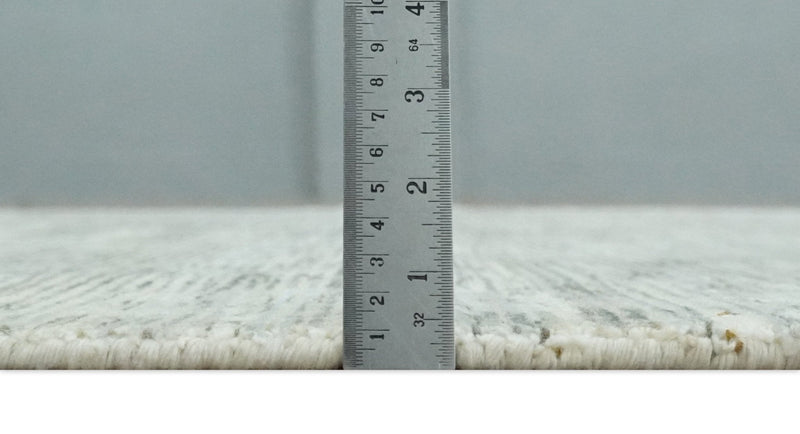 Modern Abstract Beige, silver, Gray and Charcoal 5x8 Hand loom Viscose Area Rug