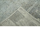 Modern Abstract Beige, silver, Gray and Charcoal 5x8 Hand loom Viscose Area Rug