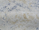 Modern Abstract Design Blue and Ivory Hand Loomed Art Silk Area Rug