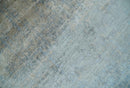 Modern abstract Blue, Aqua and Brown Hand Knotted 8x10 wool and Art silk Area Rug