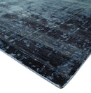 Modern abstract Blue, Aqua and Brown Hand Knotted 8x10 wool and Art silk Area Rug