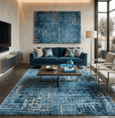 Bamboo Silk Wool Area Rug 8x10 - Contemporary