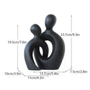 GobekUsa Couple Love Sculpture Modern Nordic Abstract Ceramic Figurine Home Decor
