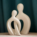 GobekUsa Couple Love Sculpture Modern Nordic Abstract Ceramic Figurine Home Decor