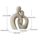 GobekUsa Couple Love Sculpture Modern Nordic Abstract Ceramic Figurine Home Decor