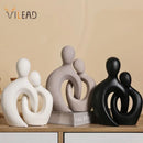 GobekUsa Couple Love Sculpture Modern Nordic Abstract Ceramic Figurine Home Decor