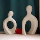 GobekUsa Couple Love Sculpture Modern Nordic Abstract Ceramic Figurine Home Decor
